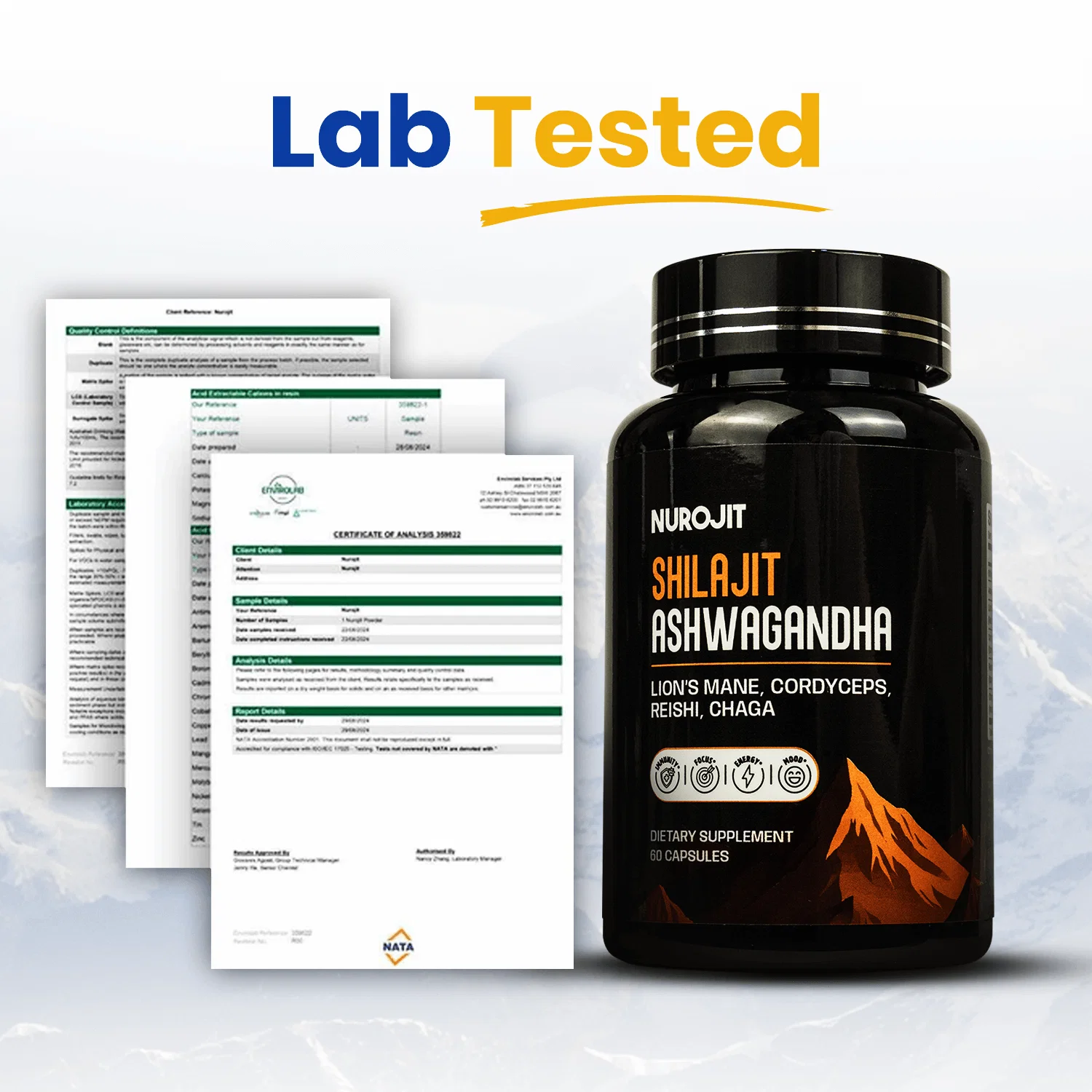 6 in 1 Shilajit Ashwagandha Mushroom Capsules - Image 4